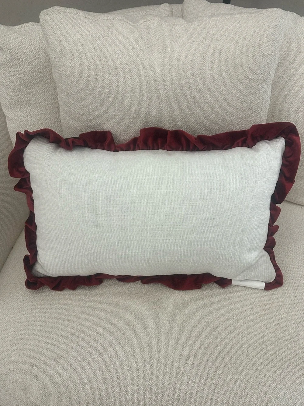 Literally Dead Skull Floral Ruffle Decorative Pillow 12x20 Gothic Halloween